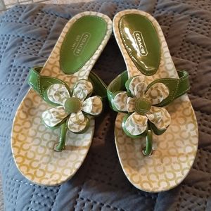 Coach Lime Green Sandals